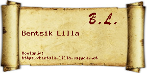Bentsik Lilla névjegykártya
